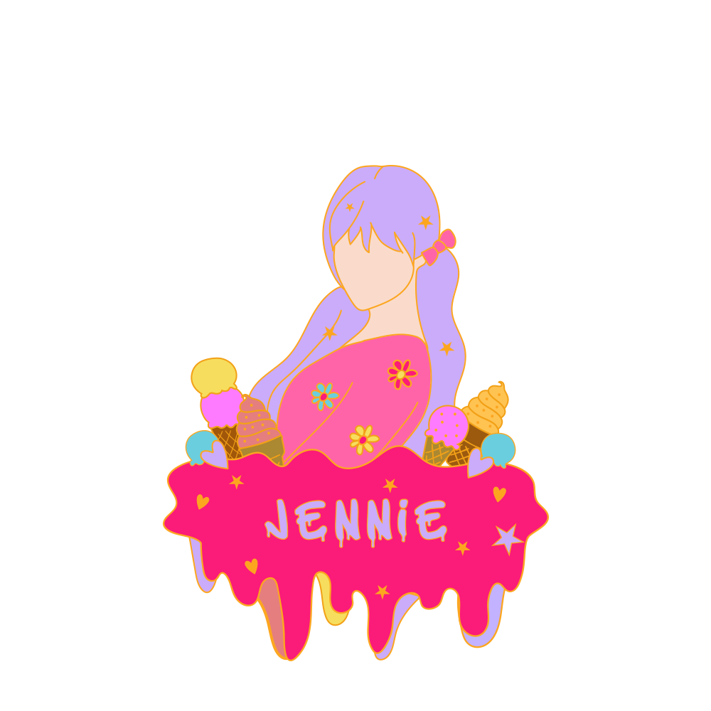 Blackpink Ice-Cream Jennie Enamel Pin