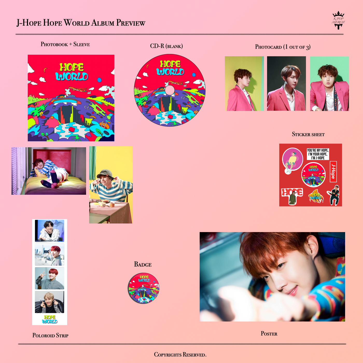 BTS - J-Hope Hope World Unofficial Fan made album + Poster