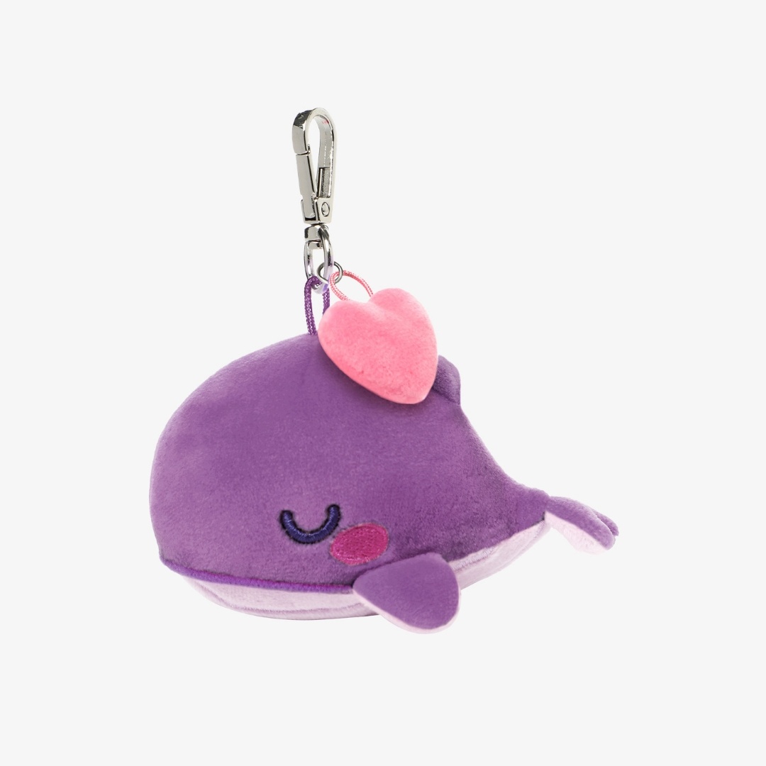 Tiny Tan Whale Plush Keyring